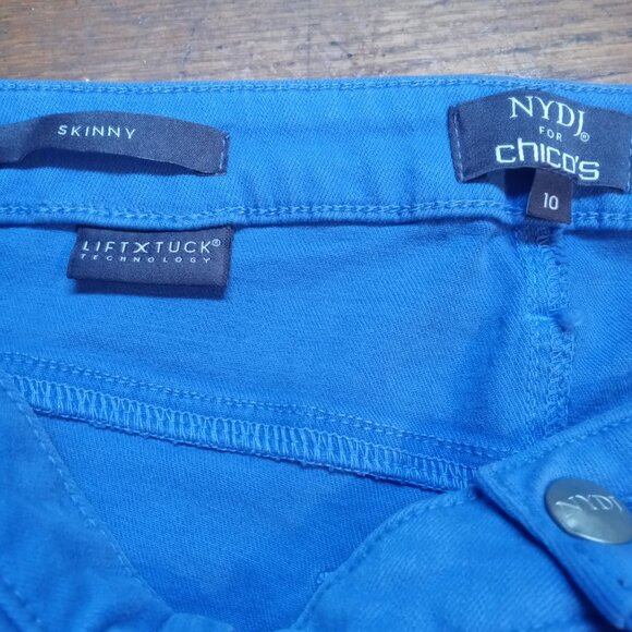 NWT NYDJ FOR CHICO'S flawless contour skinny ankle jeans in amparo blue (sz10) - Picture 7 of 12